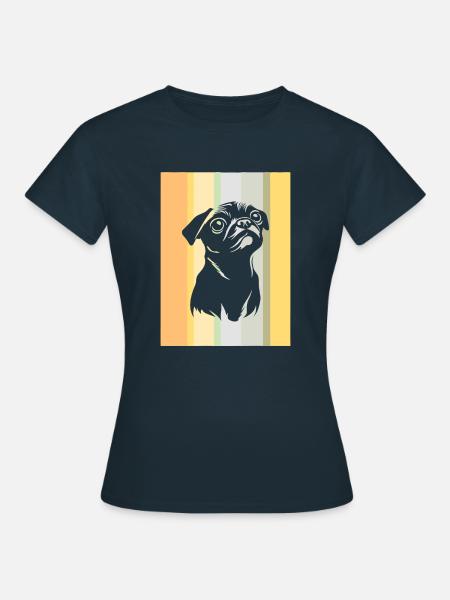 Mops Fell - Frauen T-Shirt - Navy