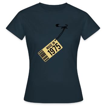 Anniversaire T-shirt 1975 - T-shirt Femme - marine - Devant - AI Model Female 172 dark (172cm)