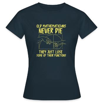 Nombre d’or mathématique de la géométrie de Fibonacci - T-shirt Femme - marine - Devant - AI Model Female 172 dark (172cm)