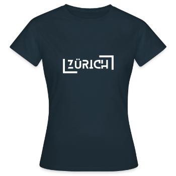 Zurich - Women's T-Shirt - navy - Front - AI Model Female 172 dark (172cm)