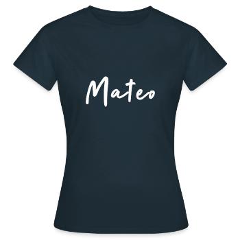 Mateo - Frauen T-Shirt - Navy - Vorne - AI Model Female 172 dark (172cm)