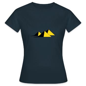 The Pyramids - Women's T-Shirt - navy - Front - AI Model Female 172 dark (172cm)