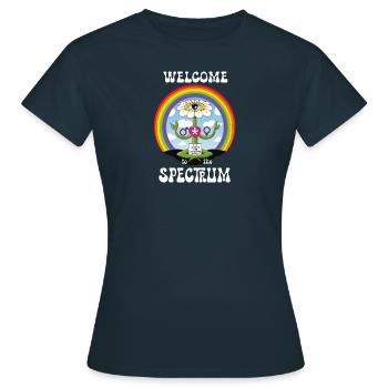 Welcome to the Spectrum - Frauen T-Shirt - Navy - Vorne - AI Model Female 172 dark (172cm)