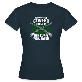 Reichet mir das Gewehr - Jäger - Frauen T-Shirt - Navy - Vorne - AI Model Female 172 dark (172cm)