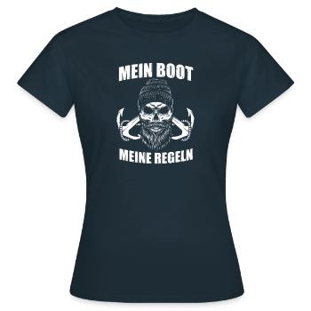 Mein Boot meine Regeln - segeln - Frauen T-Shirt - Navy - Vorne - AI Model Female 172 dark (172cm)