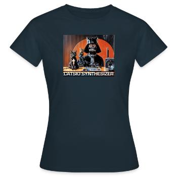 Catsio Synthesizer - Frauen T-Shirt - Navy - Vorne - AI Model Female 172 dark (172cm)