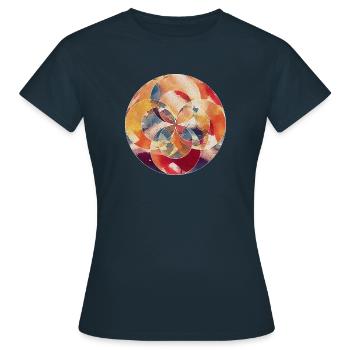 Abstract Circle - Women's T-Shirt - navy - Front - AI Model Female 172 dark (172cm)