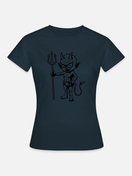 paholainen - Dame-T-shirt - marineblå