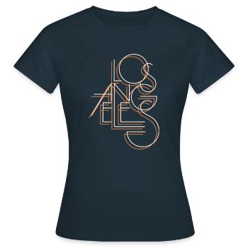 Los angeles - T-shirt Femme - marine - Devant - AI Model Female 172 dark (172cm)