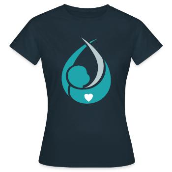 Grossesse Baby shower Babyshower Boy Girl - T-shirt Femme - marine - Devant - AI Model Female 172 dark (172cm)