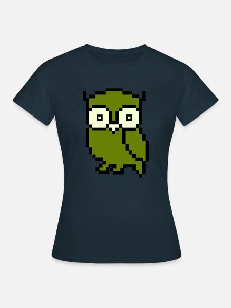 Couleur du pixel hibou - T-shirt Femme - marine