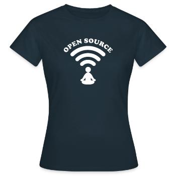 Zen Wifi Open Source Software Meditaion - Frauen T-Shirt - Navy - Vorne - AI Model Female 172 dark (172cm)