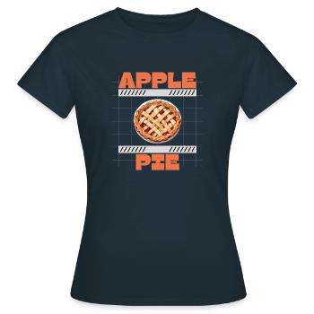 Recette de tarte aux pommes - T-shirt Femme - marine - Devant - AI Model Female 172 dark (172cm)