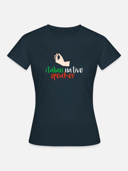 Italienische Gesten - Frauen T-Shirt - Navy