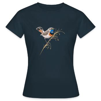 Blaukehlchen Blue Throat Blauwborst - Frauen T-Shirt - Navy - Vorne - AI Model Female 172 dark (172cm)