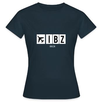 IBIZA AIRPORT - Women's T-Shirt - navy - Front - AI Model Female 172 dark (172cm)