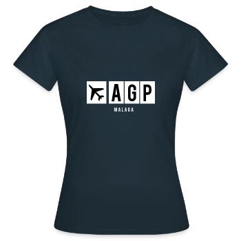 MALAGA AIRPORT - Women's T-Shirt - navy - Front - AI Model Female 172 dark (172cm)
