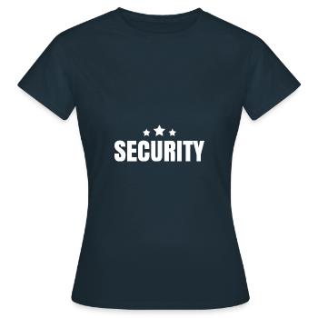 Sécurité Portier Sécurité - T-shirt Femme - marine - Devant - AI Model Female 172 dark (172cm)