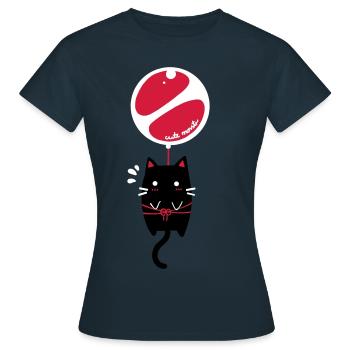 Kawaii cat - Women's T-Shirt - navy - Front - AI Model Female 172 dark (172cm)