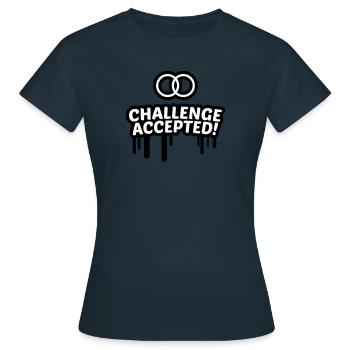 Mariage défi accepté 2C - T-shirt Femme - marine - Devant - AI Model Female 172 dark (172cm)