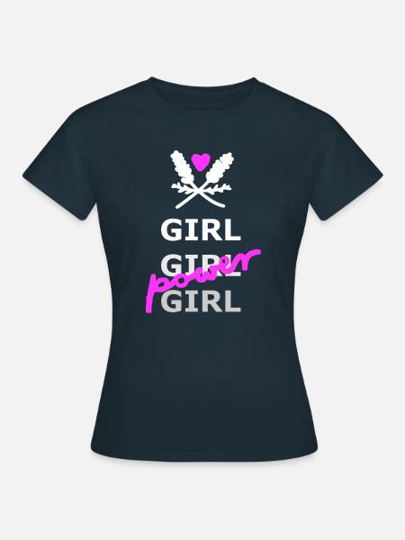 Le pouvoir des filles - T-shirt Femme - marine