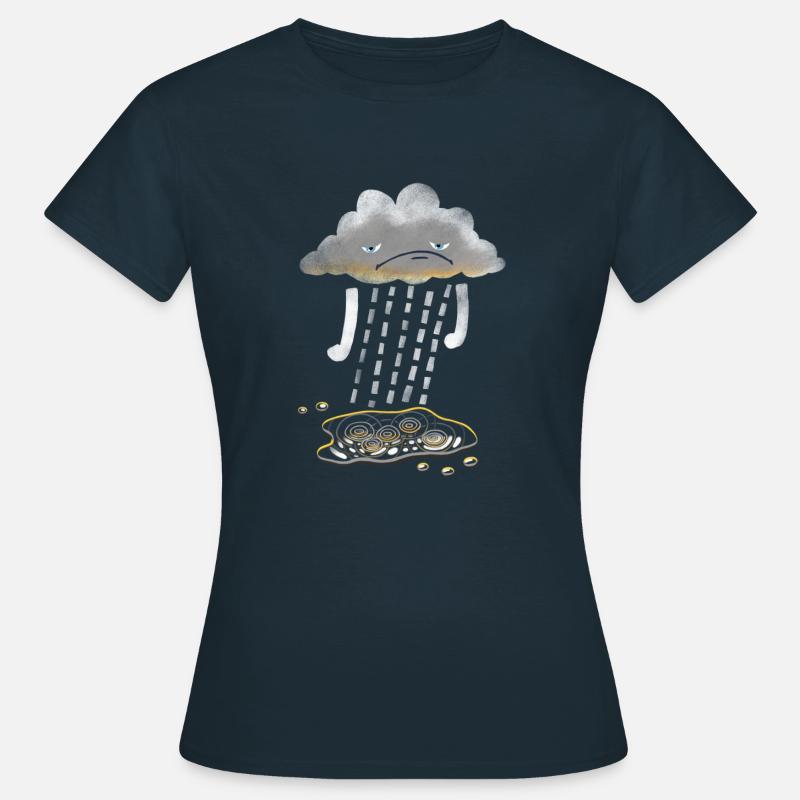 Sad Cloud - Women's T-Shirt - navy
