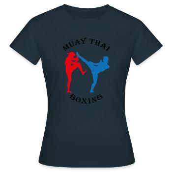 Muay Thai Boxe - T-shirt Femme - marine - Devant - AI Model Female 172 dark (172cm)