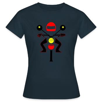 Motard libre - T-shirt Femme - marine - Devant - AI Model Female 172 dark (172cm)