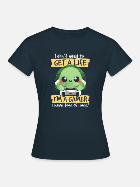 23F 0364 bk - Frauen T-Shirt - Navy