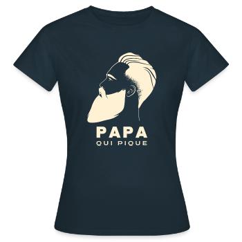 Papa Stachel 3 - Frauen T-Shirt - Navy - Vorne - AI Model Female 172 dark (172cm)