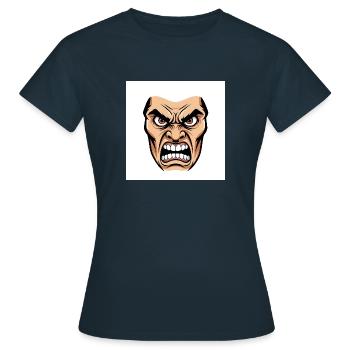 Die Essenz des Zorns: Eine explosive Grafik - Frauen T-Shirt - Navy - Vorne - AI Model Female 172 dark (172cm)