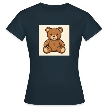 Mein Freund der kuschelige Teddybär - Frauen T-Shirt - Navy - Vorne - AI Model Female 172 dark (172cm)