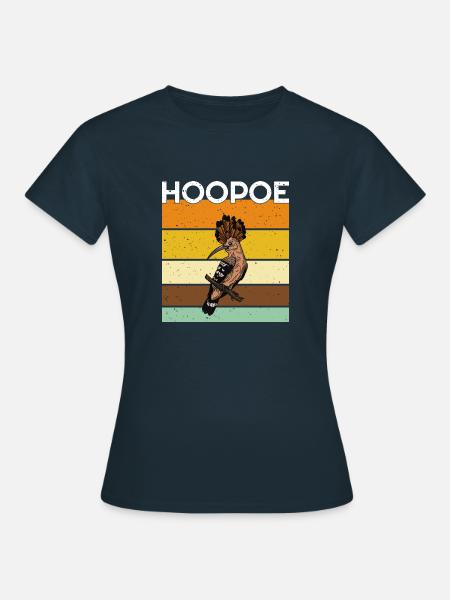 Wiedehopf Ornithologe Vogel Beobachten Wald - Frauen T-Shirt - Navy