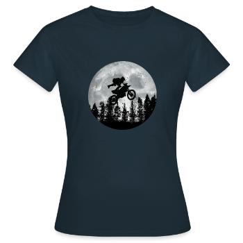 Motocross On Moon - T-shirt Femme - marine - Devant - AI Model Female 172 dark (172cm)