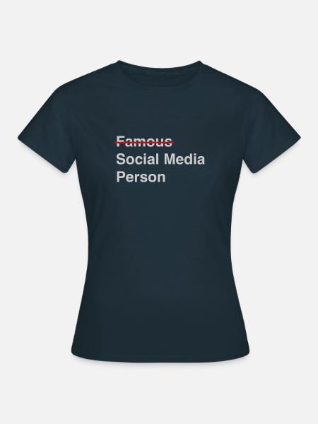 Berühmte Medien - Frauen T-Shirt - Navy
