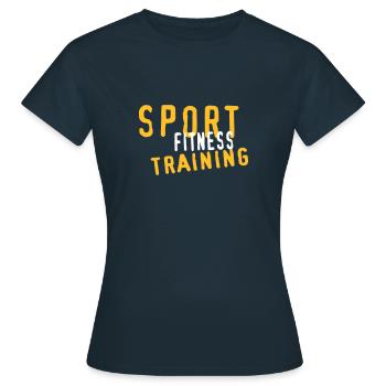 SPORT FITNESS TRAINING - T-shirt Femme - marine - Devant - AI Model Female 172 dark (172cm)