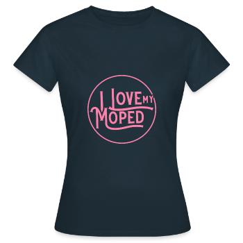 J’aime mon cyclomoteur mobylette cyclomoteur - T-shirt Femme - marine - Devant - AI Model Female 172 dark (172cm)
