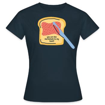 Toast Love - T-shirt Femme - marine - Devant - AI Model Female 172 dark (172cm)