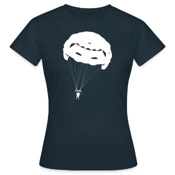 Parachute ascensionnel Parapente - T-shirt Femme - marine - Devant - AI Model Female 172 dark (172cm)