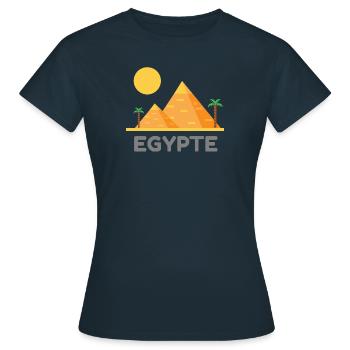 EGYPTE - T-shirt Femme - marine - Devant - AI Model Female 172 dark (172cm)