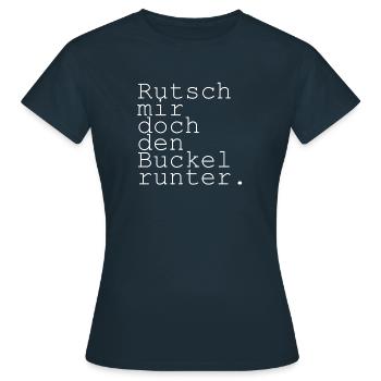 Me glisser vers le bas - T-shirt Femme - marine - Devant - AI Model Female 172 dark (172cm)
