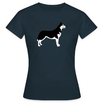 Husky - T-shirt Femme - marine - Devant - AI Model Female 172 dark (172cm)
