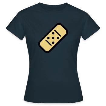 Comic Pflaster - Frauen T-Shirt - Navy - Vorne - AI Model Female 172 dark (172cm)