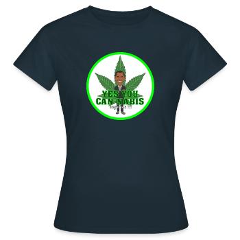 Fumée - fumer - Obama - T-shirt Femme - marine - Devant - AI Model Female 172 dark (172cm)