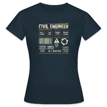 Bauingenieur Architekt - Frauen T-Shirt - Navy - Vorne - AI Model Female 172 dark (172cm)