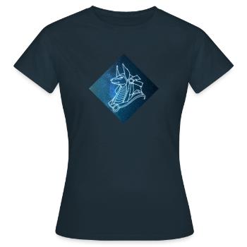 Seth Blauer Himmel - Frauen T-Shirt - Navy - Vorne - AI Model Female 172 dark (172cm)