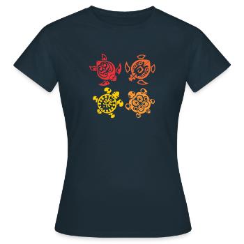 SCHILDKROETEN SHIRT TOLLE GESCHENKIDEE - Frauen T-Shirt - Navy - Vorne - AI Model Female 172 dark (172cm)