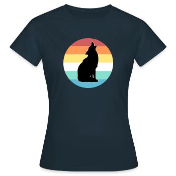 loup - T-shirt Femme - marine - Devant - AI Model Female 172 dark (172cm)