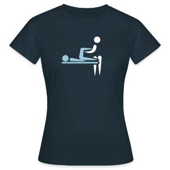 Physiothérapeute - T-shirt Femme - marine - Devant - AI Model Female 172 dark (172cm)