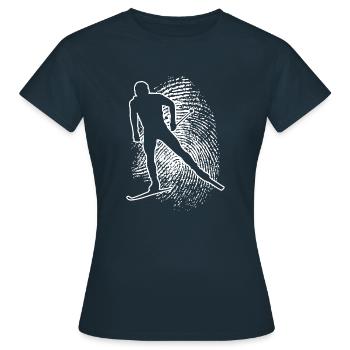 Langlauf Langlauf Klassisch Langlauf Classic - Frauen T-Shirt - Navy - Vorne - AI Model Female 172 dark (172cm)